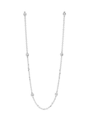 14KT WHITE GOLD DIAMOND (1CTW) NECKLACE