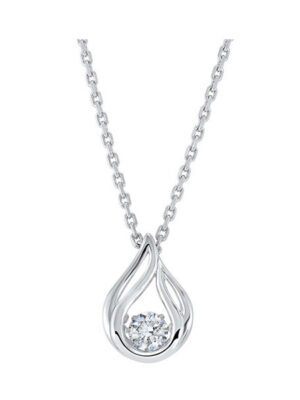 SILVER CUBIC ZIRCONIA PENDANT