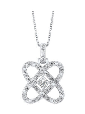 14KT WHITE GOLD DIAMOND (1/2CTW) PENDANT