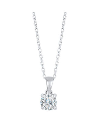14KT WHITE GOLD DIAMOND (1/3CTW) PENDANT