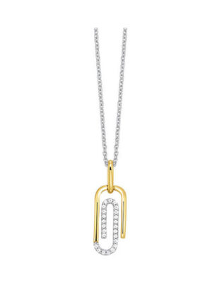 10KT YELLOW GOLD DIAMOND (1/10 CTW) PENDANT