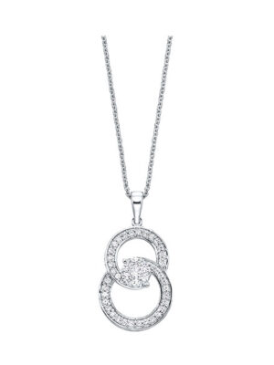 10KT WHITE GOLD DIAMOND (1/2CTW) PENDANT