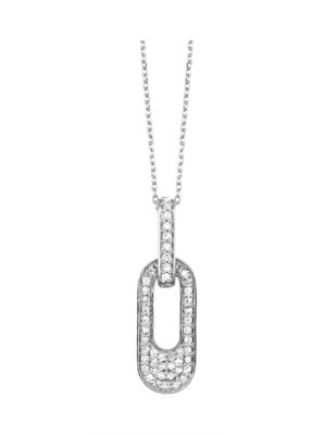 10KT WHITE GOLD DIAMOND (1/4CTW) PENDANT
