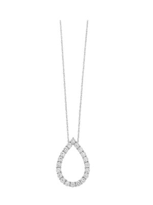 14KT WHITE GOLD DIAMOND (1/6CTW) NECKLACE