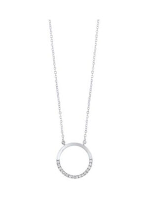 14KT WHITE GOLD DIAMOND (1/12 CTW) PENDANT