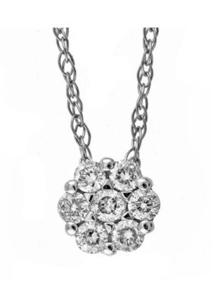 14KT WHITE GOLD DIAMOND (1/10 CTW) PENDANT