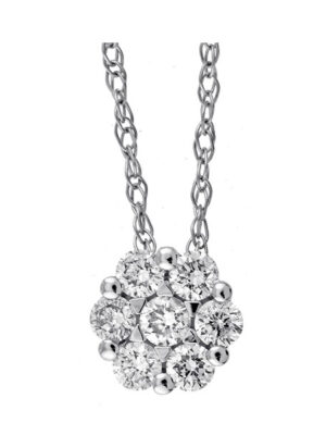 14KT WHITE GOLD DIAMOND (1/6CTW) PENDANT