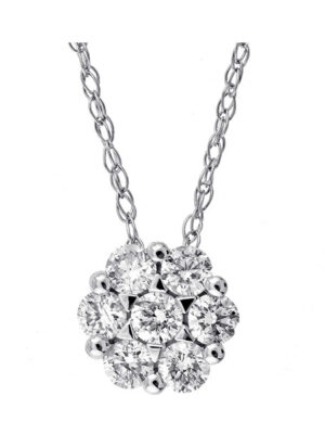 14KT WHITE GOLD DIAMOND (1/4CTW) PENDANT