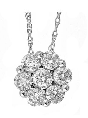 14KT WHITE GOLD DIAMOND (1/2CTW) PENDANT