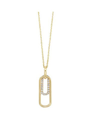 10KT YELLOW GOLD DIAMOND (1/10 CTW) PENDANT