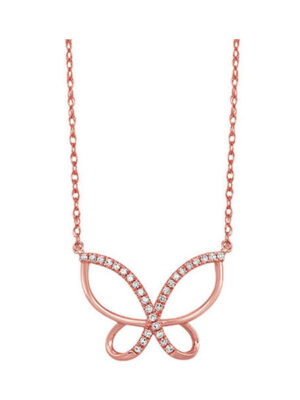 10KT ROSE GOLD DIAMOND (1/10 CTW) PENDANT