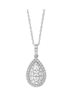 14KT WHITE GOLD DIAMOND (1/2CTW) PENDANT