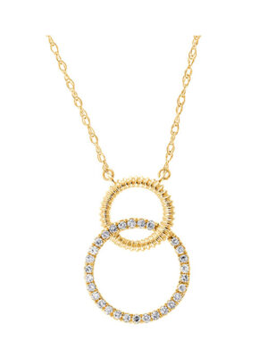 14KT YELLOW GOLD DIAMOND (1/12 CTW) PENDANT