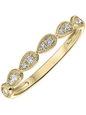 10KT YELLOW GOLD DIAMOND (1/8CTW) BAND
