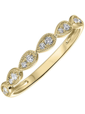 14KT YELLOW GOLD DIAMOND (1/8CTW) BAND