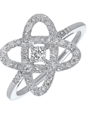 14KT WHITE GOLD DIAMOND (1/4CTW) RING