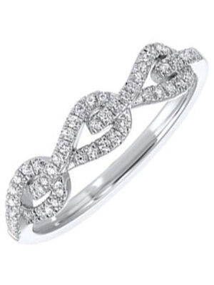 10KT WHITE GOLD DIAMOND (1/6CTW) BAND