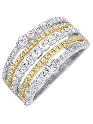 14KT WHITE YELLOW GOLD DIAMOND (1CTW) RING
