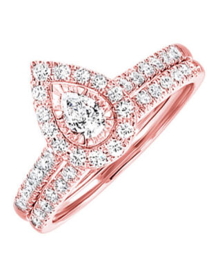 14KT ROSE GOLD DIAMOND(3/4CTW) RING