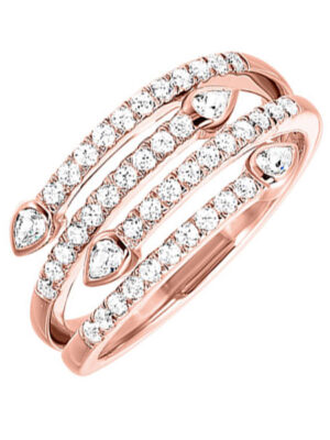 14KT ROSE GOLD DIAMOND (1/2CTW) RING
