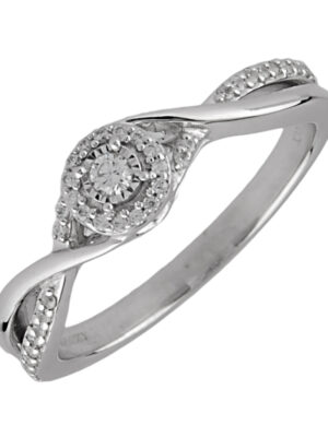 SILVER DIAMOND(1/8CTW) RING