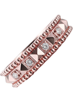 14KT ROSE GOLD DIAMOND (1/10 CTW) RING