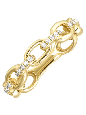 10KT YELLOW GOLD DIAMOND (1/10 CTW) RING