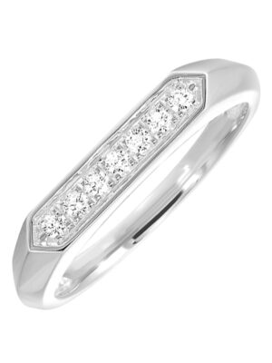 10KT WHITE GOLD DIAMOND (1/8CTW) RING