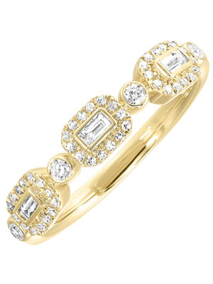 14KT YELLOW GOLD DIAMOND (1/4CTW) RING
