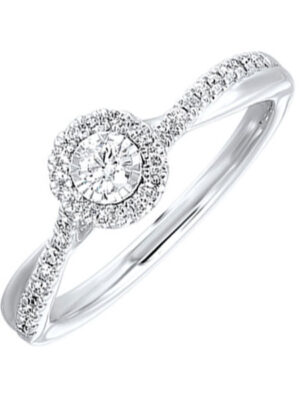 14KT WHITE GOLD DIAMOND(1/4CTW) RING