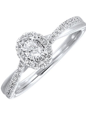 14KT WHITE GOLD DIAMOND(1/4CTW) RING