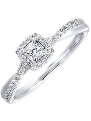 14KT WHITE GOLD DIAMOND(1/4CTW) RING