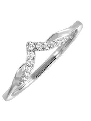 10KT WHITE GOLD DIAMOND (1/12 CTW) RING