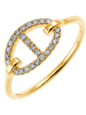 10KT YELLOW GOLD DIAMOND (1/5CTW) RING