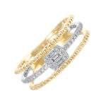 10KT WHITE YELLOW GOLD DIAMOND (1/5CTW) RING