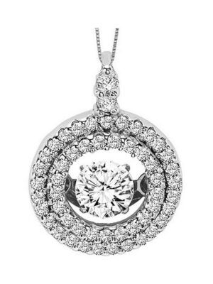 14KT WHITE GOLD DIAMOND (3/8CTW) PENDANT