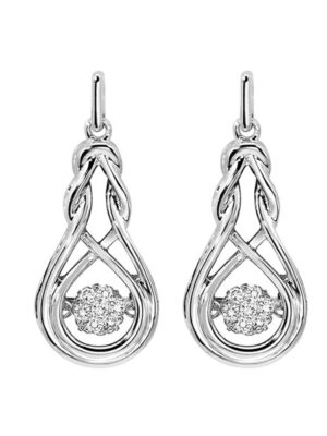 SILVER DIAMOND (1/6CTW) EARRING