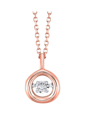 10KT ROSE GOLD DIAMOND (1/50 CTW) PENDANT