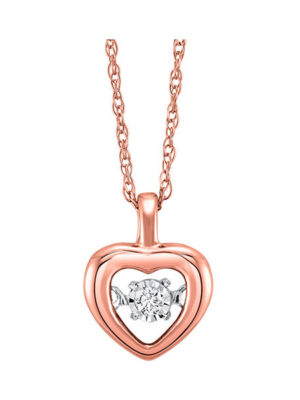 10KT ROSE GOLD DIAMOND (1/50 CTW) PENDANT