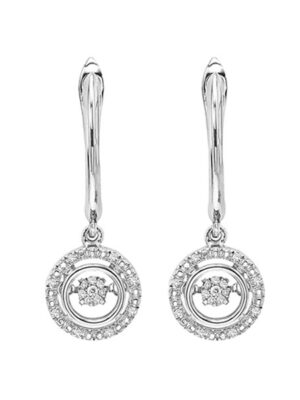 SILVER DIAMOND (1/10 CTW) EARRING