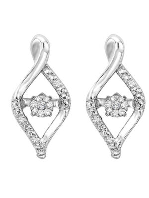 SILVER DIAMOND (1/12 CTW) EARRING