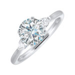 14KT WHITE GOLD (1CTW) WITH (3/4CT) ROUND CENTER